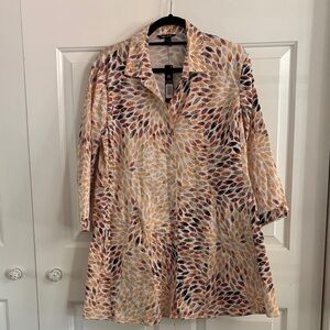 NIC+ZOE Multicolor Sunburst Pattern Tunic